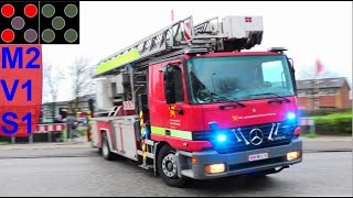 midt og sydjællands brand & redning ST.NÆ ABA SKOLE brandbil i udrykning fire truck respond 緊急走行 消防車