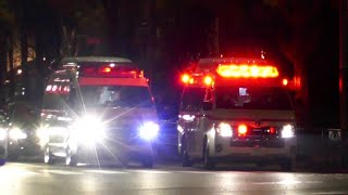 【救急車】帰署途上の救急車を、緊急走行で追い抜く救急車