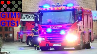 beredskab øst falck ST.GT ABA SKOLE brandbil i udrykning Feuerwehr auf Einsatzfahrt 緊急走行 消防車