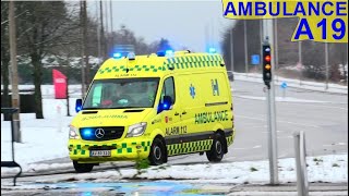 falck AMBULANCE A19 fanget på ring4 ballerup i udrykning rettungsdienst auf Einsatzfahrt 緊急走行 救急車
