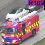 hovedstadens beredskab ST.FB EFTERSYN brandbil i udrykning Feuerwehr auf Einsatzfahrt 緊急走行 消防車