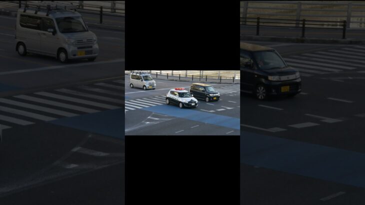 【緊急走行】えげつないスピードで交差点に進入する沖縄県警のスイフトパトカー