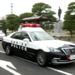 島根県警パトカー緊急走行 松江城　Japanese Police Car