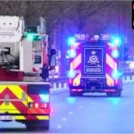 hovedstadens beredskab ST.HV ABA BEBOELSE brandbil i udrykning Feuerwehr auf Einsatzfahrt 緊急走行 消防車