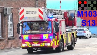 hovedstadens beredskab ST.T RØGLUGT brandbil i udrykning Feuerwehr auf Einsatzfahrt 緊急走行 消防車
