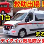 【まるで海外？レア救急車】日本に１台のEV救急車・指揮車が緊急走行で救助出場