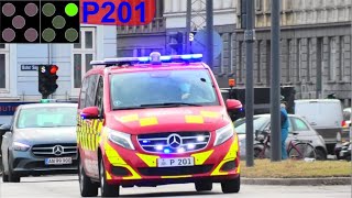 hovedstadens beredskab ST.H ABA BEBOELSE brandbil i udrykning Feuerwehr auf Einsatzfahrt 緊急走行 消防車