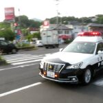 交通事故現場に緊急走行で急行する広島県警パトカー 2021年5月14日　Japanese Police Car