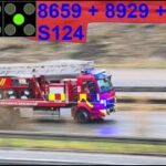 4X falck + hovedstadens beredskab ST.V TRAFIKULYKKE brandbil i udrykning fire truck respond 緊急走行 消防車