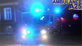 FALCK LYNGBY AMBYLANCE A25 i udrykning rettungsdienst auf Einsatzfahrt 緊急走行 救急車