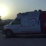 中東ドバイの救急車緊急走行中！UAE 救急車の緊急出動！