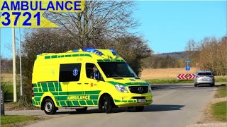 ambulance 3721 FALCK ASNÆS i udrykning rettungsdienst auf Einsatzfahrt 緊急走行 救急車