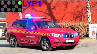 beredskab øst ST.LY ABA ERHVERV brandbil i udrykning Feuerwehr auf Einsatzfahrt 緊急走行 消防車