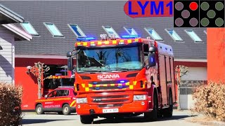 beredskab øst falck ST.LY ASS AMBU brandbil i udrykning Feuerwehr auf Einsatzfahrt 緊急走行 消防車
