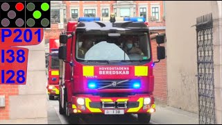 hovedstadens beredskab ST.H BRAND SKROT brandbil i udrykning Feuerwehr auf Einsatzfahrt 緊急走行 消防車