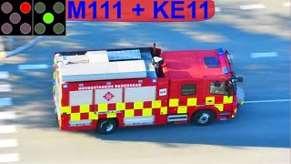 AIRVIEW hovedstadens beredskab ST.GO KEMIUHELD brandbil i udrykning fire truck respond 緊急走行 消防車