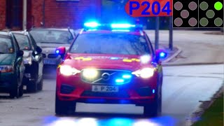 hovedstadens beredskab ST.GH BRAND SKUR brandbil i udrykning Feuerwehr auf Einsatzfahrt 緊急走行 消防車