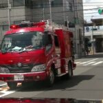 消防車緊急走行【173】東大阪市化学工場火災　タクシーにて緊急走行に遭遇【Japanese fire enjine】