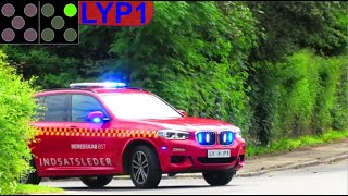 beredskab øst ST.LY ABA FITNESS CENTER brandbil i udrykning Feuerwehr auf Einsatzfahrt 緊急走行 消防車