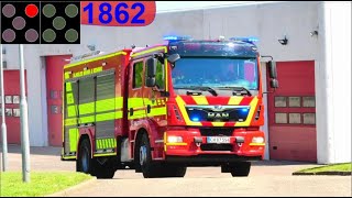 slagelse brand & redning falck KORSØR NATURBRAND brandbil i udrykning fire truck respond 緊急走行 消防車