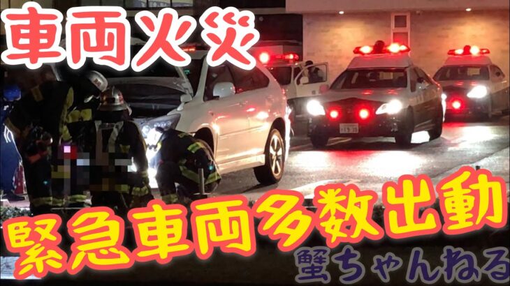 【車両火災事案】緊急車両多数出動！