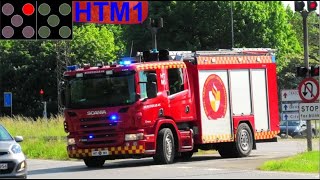 beredskab 4k falck ST.HT ABA ERHVERV brandbil i udrykning Feuerwehr auf Einsatzfahrt 緊急走行 消防車