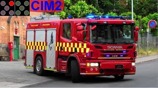 østjyllands brandvæsen ST.CI ABA KONTORHUS brandbil i udrykning Feuerwehr auf Einsatzfahrt 緊急走行 消防車