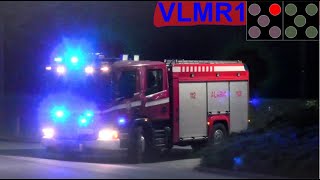 trekantsområdets brandvæsen ST.VL NATURBRAND brandbil i udrykning fire truck respond 緊急走行 消防車