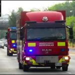 4X hovedstadens beredskab ST.H DRUKNEULYKKE brandbil i udrykning Feuerwehr auf Einsatzfahrt 緊急走行 消防車