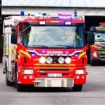 räddningstänsten storgöteborg KUNGSBACKA TRAFIKOLYCKA brandbil i utryckning 緊急走行 消防車