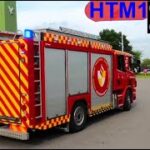 beredskab 4k falck ST.HT ILD I SKUR brandbil i udrykning Feuerwehr auf Einsatzfahrt 緊急走行 消防車