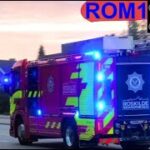 roskilde brandvæsen ABA PLEJEHJEM brandbil i udrykning Feuerwehr auf Einsatzfahrt 緊急走行 消防車