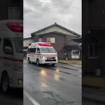 【緊急走行】現場はどこだ…⁉️  雨上がりの出石町内に救急車が駆け抜ける！