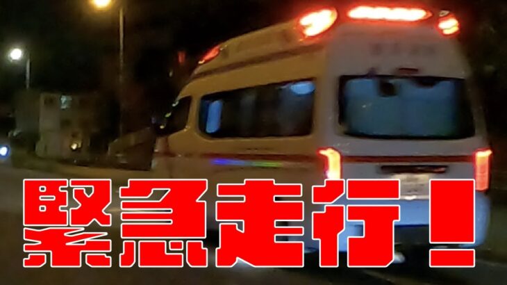 [緊急走行] サイレン音を響き渡らせて国道を爆走する救急車