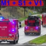 falck brand & redning LELLINGE  ABA BIBLIOTEK brandbil i udrykning fire truck respond 緊急走行 消防車