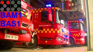 beredskab øst falck ST.BA ABA ERHVERV brandbil i udrykning Feuerwehr auf Einsatzfahrt 緊急走行 消防車