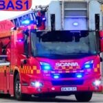 beredskab øst falck ST.BA ABA MUSEUM brandbil i udrykning Feuerwehr auf Einsatzfahrt 緊急走行 消防車