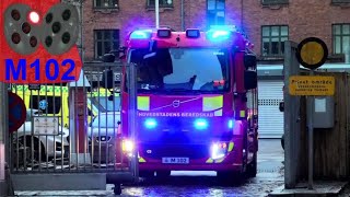 hovedstadens beredskab ST.F ABA KONTORHUS brandbil i udrykning Feuerwehr auf Einsatzfahrt 緊急走行 消防車