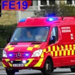 hovedstadens beredskab ST.FB BRAND HOSPITAL brandbil i udrykning Feuerwehr auf Einsatzfahrt 緊急走行 消防車