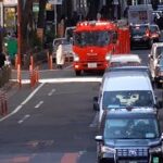 渋谷の街中に轟くサイレン！1秒を争う現場へ宮益坂を逆走して駆け上る消防車！