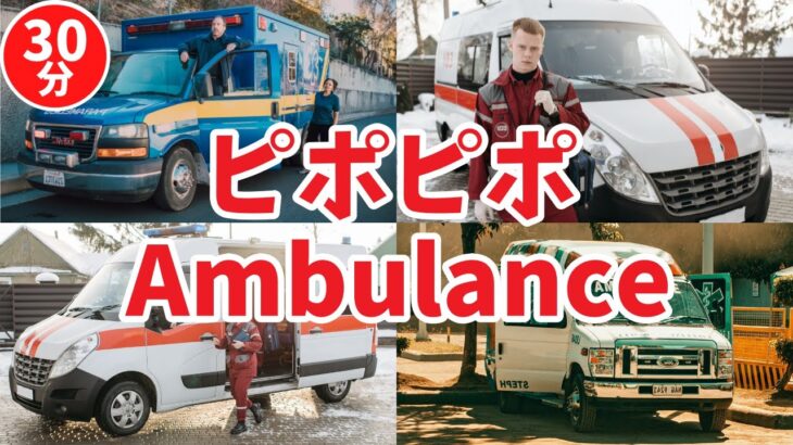 Eng sub ピポピポ救急車　歌詞つき  The Wee-woo Ambulance by atumare kuruma ch with English lyrics（30min.）
