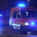Pirna German Red Cross ambulance 83/3 & doctor car responding with martin air horns [GER | 11.2021]
