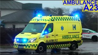 falck HVIDOVRE AMBULANCE A23 ambulance i udrykning rettungsdienst auf Einsatzfahrt 緊急走行 救急車