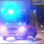 hovedstadens beredskab AMBULANCE A74 i københavn ambulance i udrykning 緊急走行 救急車