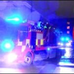 hovedstadens beredskab ST.F BRAND INSTITUTION brandbil i udrykning fire truck respond 緊急走行 消防車