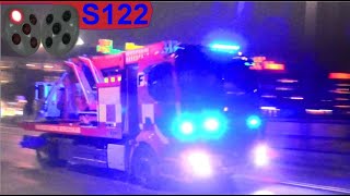 hovedstadens beredskab ST.F BRAND KÆLDER brandbil i udrykning Feuerwehr auf Einsatzfahrt 緊急走行 消防車