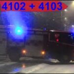 nordjyllands beredskab ÅLBORG 2 X ILD SKRALDESPAND brandbil i udrykning fire truck respond 緊急走行 消防車