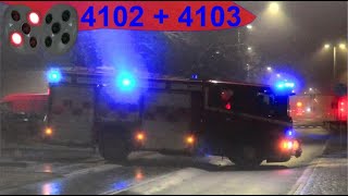 nordjyllands beredskab ÅLBORG 2 X ILD SKRALDESPAND brandbil i udrykning fire truck respond 緊急走行 消防車