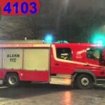 nordjyllands beredskab ÅLBORG ILD CONTEINER brandbil i udrykning Feuerwehr auf Einsatzfahrt 緊急走行 消防車