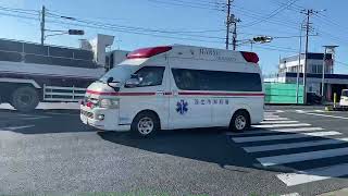 【緊急走行】羽生市消防本部南分署より救急車出動！